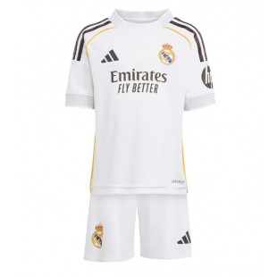 Real Madrid Hjemmedraktsett Barn 2025-26 Korte ermer (+ bukser)